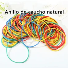 100 g de bridas de goma de colores de 38 mm (1,5 pulgadas) / Gomas elásticas duraderas para uso en la oficina, la escuela y el hogar / Organizadores de cables, material de papelería y bandas de sujeción para flores / Alta elasticidad y durabilidad - Multicolor - Ver 1