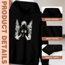 Gothic Angel Dark Art Graphic Hoodie,Comfortable Casual Short Sleeve, 220 Grams Heavyweight Cotton Printed Hoodie,Halloween(1) - 款式26 - 查看 3