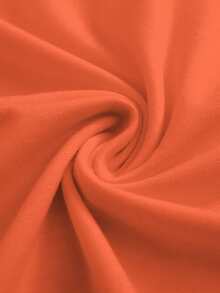 Plus Size Casual Lounge Dress, Women's Plus Eyelash & Letter Print Scoop Neck Racer Back Curve Hem Tank Sleep Dress - Coral Orange - View 3