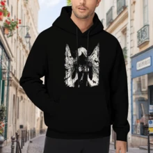 Gothic Angel Dark Art Graphic Hoodie,Comfortable Casual Short Sleeve, 220 Grams Heavyweight Cotton Printed Hoodie,Halloween(1) - 款式26 - 查看 2