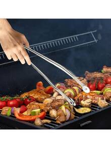 Stainless Steel BBQ Tongs, Rotatable Hot Dog Clamp, 304 Food Clip, Grill Tongs, Food Clip, Steak Clip