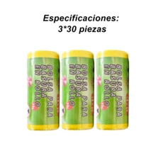 Bolsas de basura sencillas y prácticas, resistentes al calor y a prueba de fugas para evitar derrames. Ideales para la limpieza del hogar, tanto en la cocina como en el salón. Material plástico + tamaño 50 cm * 60 cm + diseño en rollo para facilitar el almacenamiento, lo que crea una solución ordenada y cómoda para la recogida diaria de residuos. - Amarillo - Ver 10