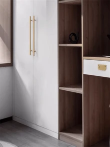 4 PIEZAS Manijas doradas, Manijas de puerta de gabinete de acero inoxidable, Tiradores de muebles y herrajes de repuesto, Manijas de gabinete y cajón de cocina y baño, Manijas en forma de T. - Multicolor - Ver 9