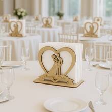 Rockkings Set de 12 Servilleteros para Boda en MDF con Diseño de Novios Dentro de Corazón – Decoración Elegante para Mesas de Boda, Eventos Formales, Recepciones, Banquetes, Mesas de Novios e Invitados – Ideal para Decorar Servilletas en Bodas Civiles y Religiosas, XV Años, Aniversarios, Pedidas y Celebraciones Románticas – Servilletero Artesanal con Corte Láser Preciso, Acabado Natural y Frase "Nuestra Boda" – Perfecto como Recuerdo, Centro de Mesa y Detalle Decorativo – Medidas por Pieza: 20 cm de Largo * 15.2 cm de Alto * 7.5 cm de Fondo – Accesorio Decorativo para Mesas Temáticas, Ambientación Profesional, Fotografía de Evento y Montajes de Lujo – Fácil de Personalizar, Pintar o Adaptar a Tu Estilo de Fiesta – Alta Resistencia, Presentación Estética y Excelente Calidad en MDF - Camel - Ver 10