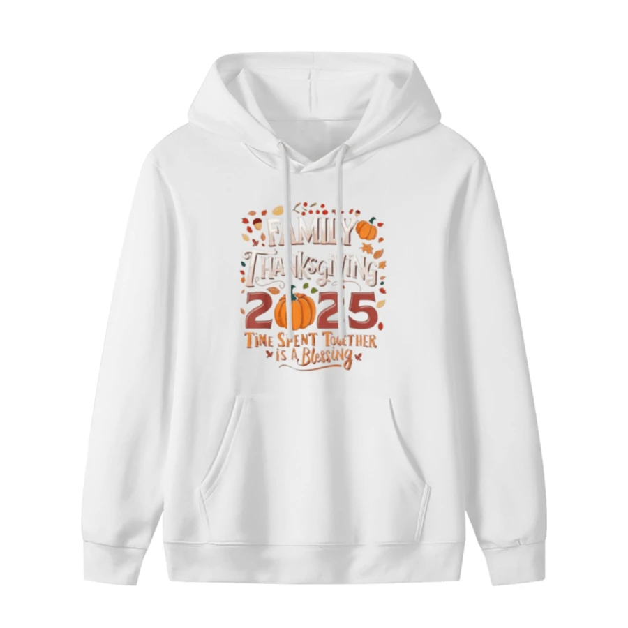 Family Thanksgiving 2025 Matching Hoodies - Vintage Autumn Graphic Hoodie With Pumpkins, Leaves - Black Crew Neck Casual Shirts For Thanksgiving Dinner, Family Gatherings - Unisex Adult Sizes - Coo(1) - 款式29 - 查看 1