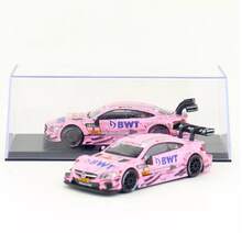 Burago 1:43 比例合金奔驰拉力赛车模型，带展示架，静态迷你车收藏，耐用玩具车，男士礼物 - 粉色 - 查看 4
