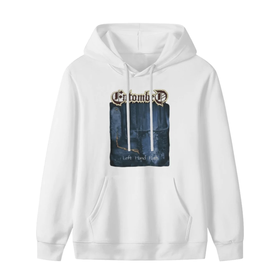Entombed Left Hand Path Album Art,Comfortable Casual Short Sleeve, 220 Grams Heavyweight Cotton Printed Hoodie,Hallowmas(1) - 款式8 - 查看 1