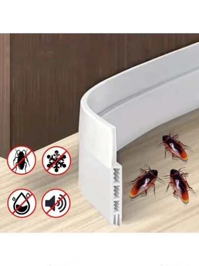 2/1m Self-Adhesive Door Bottom Seal Strip, Suitable For Bedroom Doors, Dust-Proof, Soundproof, Windproof, Multi-Functional Porous Door & Window Sealing Strip