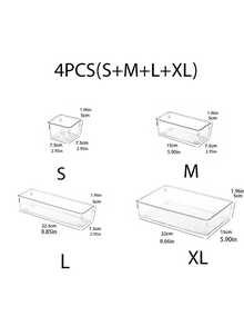 1/2/5/7/11/18/25/37 قطعة من مقسمات الأدراج البلاستيكية الشفافة، مجموعة منظم الأدراج، صناديق تخزين المكياج، مناسبة لتخزين مستحضرات التجميل والمجوهرات والحمام والأغراض الصغيرة، كذلك للغرفة والمكتب - شفاف - مشاهدة 13
