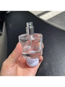 5pcs 30ml Round Glass Perfume Spray Bottles, Refillable Fine Mist Cosmetic Containers, Suitable For Travel