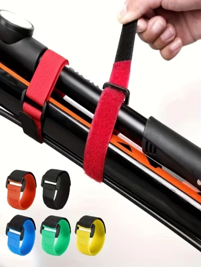 12pcs Fishing Rod Tie Down Straps - Fishing Rod Holders, Outdoor Fishing Gear, Fishing Rod Accessories, Multi-Color Options