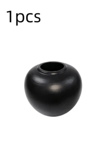 复古装饰塑料花瓶/桌面摆件，适用于客厅装饰（黑/白） - 彩色 - 查看 14