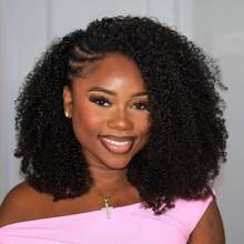 EAYON HAIR Tight Curly Crochet Human Hair Extensions Feather Line Crochet Hair Pre-Seperated Knotless Human Crochet Hair Multi-Textured Kinky Curly Human Hair Natural Color 14-22 Inch 100 Strands - 自然色 - 查看 7