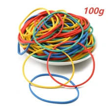 100 g de bridas de goma de colores de 38 mm (1,5 pulgadas) / Gomas elásticas duraderas para uso en la oficina, la escuela y el hogar / Organizadores de cables, material de papelería y bandas de sujeción para flores / Alta elasticidad y durabilidad - Multicolor - Ver 11