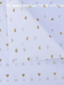 25/50pcs Heart Pattern Tissue Paper, 14x20 Inches, Regular Paper, For Valentine's Day, Party, Birthday, Wedding Decoration, Gift Wrapping, Scrapbooking, Crafts, Flower Bouquet, DIY Craft Paper Flowers, Wedding, Birthday, Holiday, Anniversary, Valentine's Day, New Year, Easter, Thanksgiving, Inexpensive Items, Gift Wrapping Supplies, Party Supplies - Multicolor - View 15