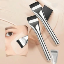 1 Professional Liquid Foundation Makeup Brush+4 Eye Shadow Eyeliner Detail Makeup Brush Sets, Ultra-Thin Flat Brush Head, Can Create Flawless Makeup, Suitable For BB Cream, Concealer Cream And Liquid Foundation, Can Also Be Used As Facial Mask Makeup Brush - Multicolor - View 3