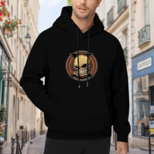 Five Finger Death Punch Skull Logo Metal Band Hoodie,Comfortable Casual Short Sleeve, 220 Grams Heavyweight Cotton Printed Hoodie,Halloween(1) - 款式2 - 查看 2
