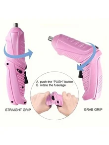 47 Pieces Of Small Handheld Electric Screwdriver Set, 90° Rotatable Folding Hand Drill Screwdriver, USB Charging, Suitable For Simple Home Repairs.