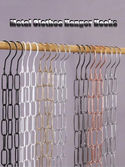 金属衣架挂钩 衣架链连接带悬挂套装 透明皮链带衣架夹 简约结实家用衣架 衣柜收纳 节省空间的衣橱解决方案 多功能服装展示晾衣架配件 旅行便携悬挂系统 秋冬衣橱焕新 节日礼物创意 圣诞袜填充物 卧室床上用品收纳 卧室衣橱改造 更衣室必备