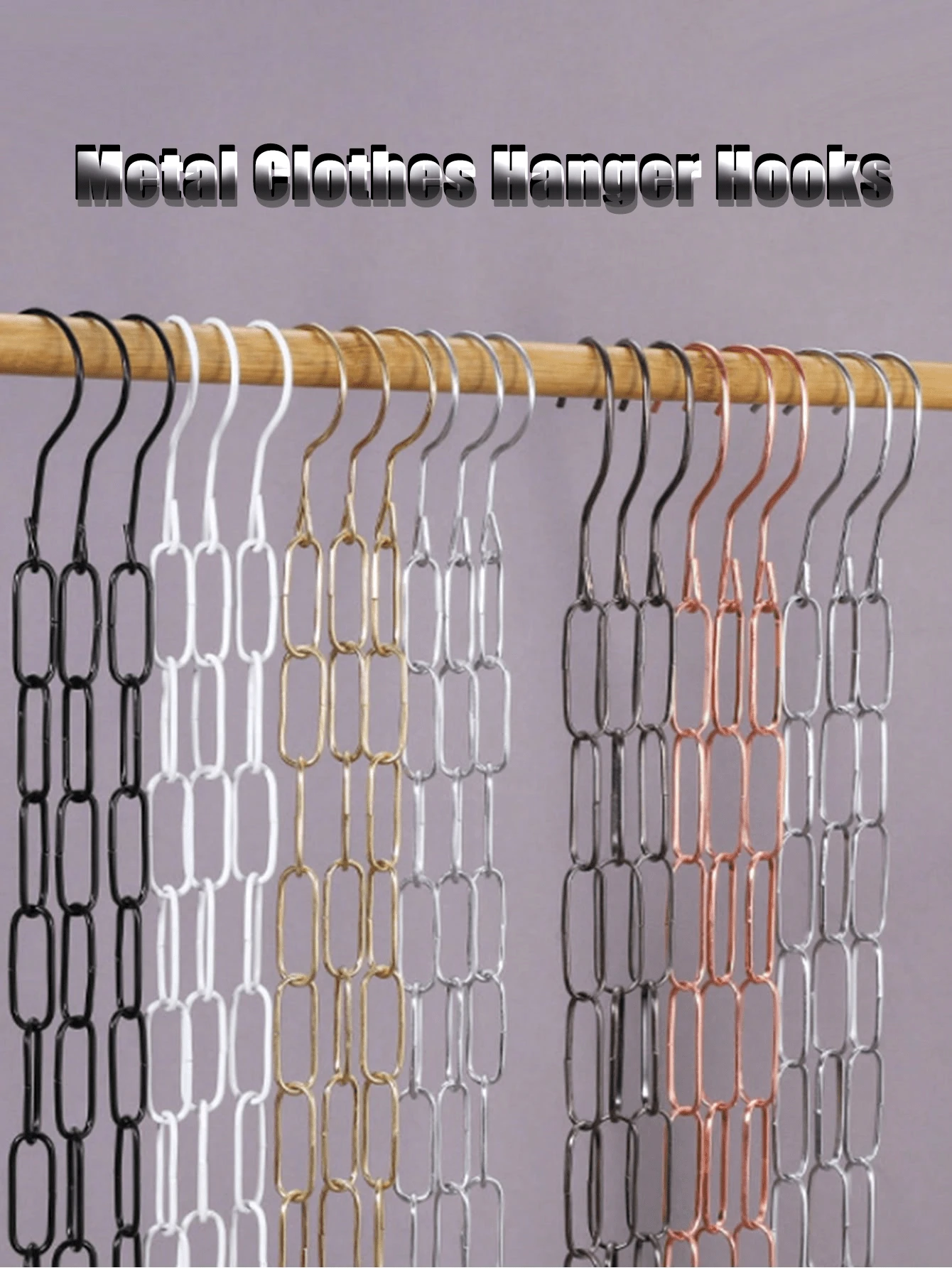 金属衣架挂钩 衣架链连接带悬挂套装 透明皮链带衣架夹 简约结实家用衣架 衣柜收纳 节省空间的衣橱解决方案 多功能服装展示晾衣架配件 旅行便携悬挂系统 秋冬衣橱焕新 节日礼物创意 圣诞袜填充物 卧室床上用品收纳 卧室衣橱改造 更衣室必备