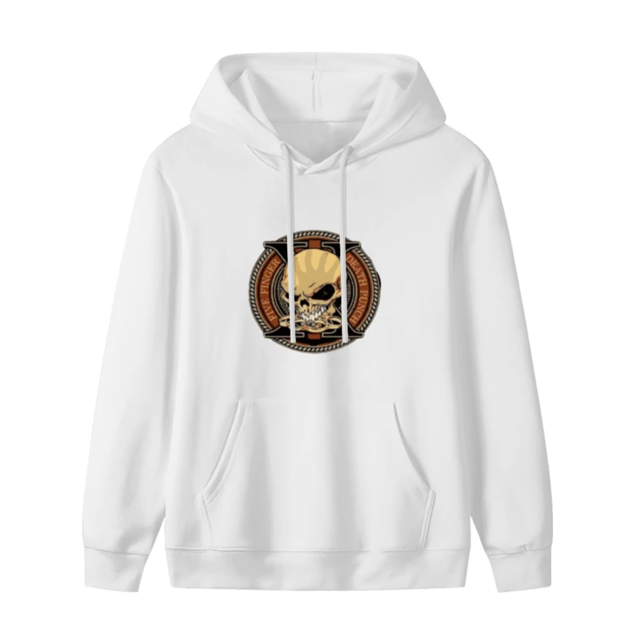 Five Finger Death Punch Skull Logo Metal Band Hoodie,Comfortable Casual Short Sleeve, 220 Grams Heavyweight Cotton Printed Hoodie,Halloween(1) - 款式4 - 查看 1