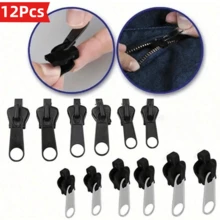 6pcs/12pcs Instant Zipper Repair Kit, Universal Design With Multiple Sizes, Replaceable Zipper - Multicolor - View 19