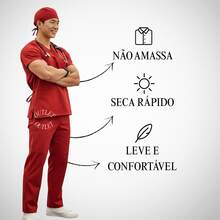 Men's Oxfordine Hospital Scrub Uniform, Plus Sizes S To XL, All Sizes, Regular Fit, Pocket, Office, Teacher's Day, Nurse's Day Uniform - trắng - Xem 4