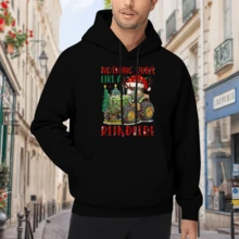El Mariachi Loco Viva México Chicano Arte Lowrider DGA D Gonzales 1Men's Comfortable Cotton Hoodie With Round Neck And Short Sleeves 180g(1) - Style 23 - View 2