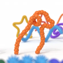 Conjunto de 8 varetas sensoriais texturizadas de silicone flexível - Brinquedos sensoriais antiestresse para crianças e adultos, brinquedos sensoriais para viagem, presentes de pelúcia para adolescentes - | Flexíveis | Moldáveis | Designs divertidos (formato e cor específicos variam) - Conjunto com 4 peças [Roxo + Azul + Azul + Verde] embalado - Ver 9