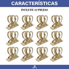 Rockkings Set de 12 Servilleteros para Boda en MDF con Diseño de Novios Dentro de Corazón – Decoración Elegante para Mesas de Boda, Eventos Formales, Recepciones, Banquetes, Mesas de Novios e Invitados – Ideal para Decorar Servilletas en Bodas Civiles y Religiosas, XV Años, Aniversarios, Pedidas y Celebraciones Románticas – Servilletero Artesanal con Corte Láser Preciso, Acabado Natural y Frase "Nuestra Boda" – Perfecto como Recuerdo, Centro de Mesa y Detalle Decorativo – Medidas por Pieza: 20 cm de Largo * 15.2 cm de Alto * 7.5 cm de Fondo – Accesorio Decorativo para Mesas Temáticas, Ambientación Profesional, Fotografía de Evento y Montajes de Lujo – Fácil de Personalizar, Pintar o Adaptar a Tu Estilo de Fiesta – Alta Resistencia, Presentación Estética y Excelente Calidad en MDF - Camel - Ver 2