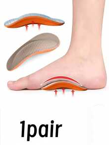 QKC 1 Pair EVA Insoles With Arch Support, Non-Slip Cushion, Comfortable Sports Insoles, Shoe Accessories For Sneakers, Snow Boots, Casual Shoes, Women Men Shoes