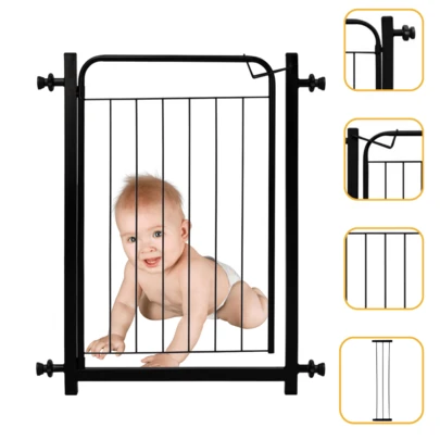 Portão Grade Para Portas Escadas Bebê Cão Criança Pet Dog Cercado Aço Carbono