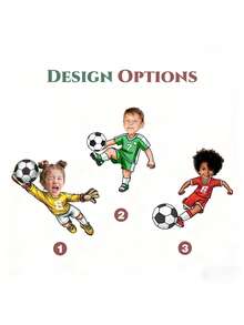 10/25/50/100/150pcs Personalized Football Face Cupcake Toppers, Customized Photo Face Football Theme Party Decorations, Sports Birthday Cupcake Toppers - Multicolor - View 3