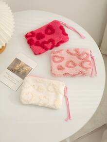 New Heart-Shaped Pencil Case & Storage Pouch: Adorable 3D Heart Design + Soft Pastel Color Tones! Large Capacity Multi-Layer Storage, Easily Organize Stationery And Coins. Must-Have Sweet And Cute Item For Students - Perfect For Back To School And Carrying Out, Can Store School Supplies, Pencil Case, Backpack, Etc.,Bag - Multicolor - View 9