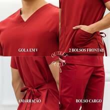 Men's Oxfordine Hospital Scrub Uniform, Plus Sizes S To XL, All Sizes, Regular Fit, Pocket, Office, Teacher's Day, Nurse's Day Uniform - trắng - Xem 5