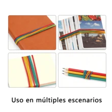 100 g de bridas de goma de colores de 38 mm (1,5 pulgadas) / Gomas elásticas duraderas para uso en la oficina, la escuela y el hogar / Organizadores de cables, material de papelería y bandas de sujeción para flores / Alta elasticidad y durabilidad - Multicolor - Ver 4