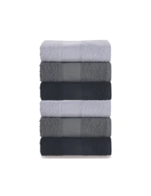 Set Of 6 Slim Fitness Towels, 100% Cotton – Lightweight, Absorbent, And Ideal For The Gym - 白色 - 查看 9