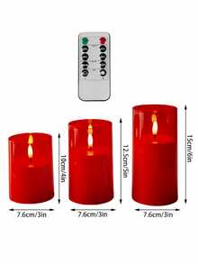 Velas Sem Chama de LED, Velas Pilar de LED Cintilante, Pavio em Gota Aprimorado, Velas Eletrônicas a Pilha, Decoração de Centro de Mesa, Decoração de Casamento, Jardim, Festa de Feriado