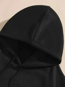 Cómodo y acogedor | Sudadera con capucha navideña para mujeres con bolsillos - Cómoda sudadera con cordón, estilo casual, lavable a máquina - Perfecta para otoño/invierno, suéter acogedor - Negro - Ver 4