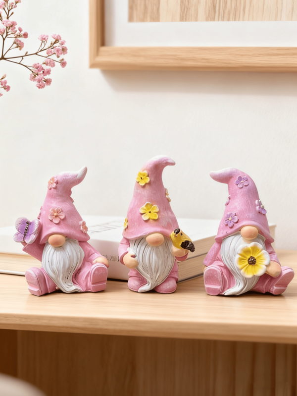 Bộ 1 tượng người lùn màu tím bằng nhựa, những chú người lùn màu tím đáng yêu với họa tiết hoa này rất thích hợp để đặt trên bàn làm việc, giá sách, tô điểm thêm cho văn phòng tại nhà và phòng khách. Một lựa chọn lý tưởng cho những người yêu thích người lùn và những người đam mê trang trí nhà cửa.