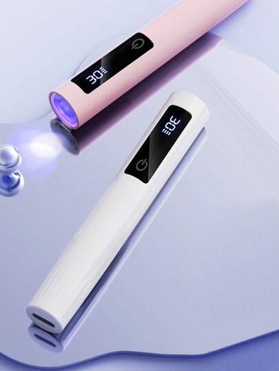 可充电手持式美甲灯，迷你便携式UV LED美甲烘干机，带显示屏，无线美甲固化灯，快速干燥美甲工具