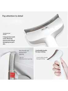 1pc Fluffy Pet Brush + Foldable Pet Bowl, 2-In-1 Grooming & Feeding, Portable Quiet Pet Brush & Pet Bowl, Suitable For Dog Supplies/Cat Supplies/Pet Hair Remover/Pet Deshedder - Multicolor - View 9