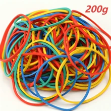100 g de bridas de goma de colores de 38 mm (1,5 pulgadas) / Gomas elásticas duraderas para uso en la oficina, la escuela y el hogar / Organizadores de cables, material de papelería y bandas de sujeción para flores / Alta elasticidad y durabilidad - Multicolor - Ver 12