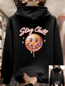 Sudadera con capucha para hombres, no fácil que se formen bolitas, tela duradera, se puede usar en todas las estaciones sin deformación, Trainingsanzug Herren T32W - Negro - Ver 1