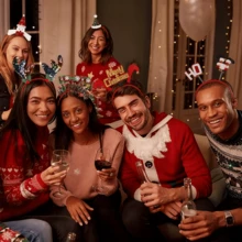 12件套圣诞派对头饰 - 圣诞老人/雪人/驯鹿角/星星/圣诞帽/圣诞树/可爱装扮/圣诞礼物，男女通用 - 彩色 - 查看 5