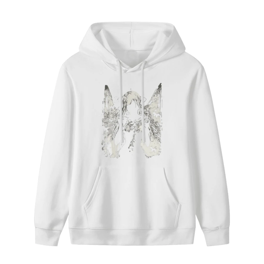 Gothic Angel Dark Art Graphic Hoodie,Comfortable Casual Short Sleeve, 220 Grams Heavyweight Cotton Printed Hoodie,Halloween(1) - 款式27 - 查看 1