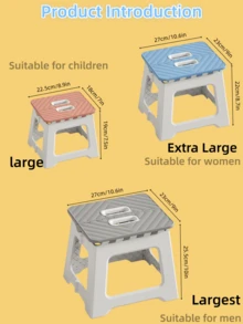 1pc 9/10in Thickened Plastic Folding Stool, Portable, Mini Outdoor Adult Chair, Bench, Portable Fishing Chair, Outdoor, Convenient, Takes Up Little Space,Stool, Folding Stool, Kitchen Stool, Folding Chair, Folding Kitchen Stool, Bathroom Stool, High Stool, Pouf Seat Creative Mobile Phone Stand, Folding Stool Mobile Phone Stand, Can Be Folded