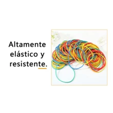 100 g de bridas de goma de colores de 38 mm (1,5 pulgadas) / Gomas elásticas duraderas para uso en la oficina, la escuela y el hogar / Organizadores de cables, material de papelería y bandas de sujeción para flores / Alta elasticidad y durabilidad - Multicolor - Ver 5
