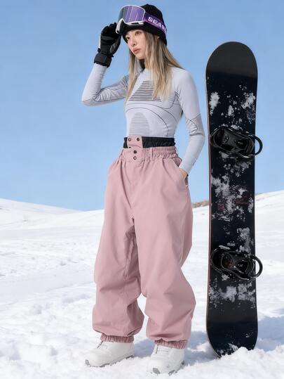 Quần trượt tuyết dày dặn unisex - Kiểu dáng rộng rãi, thích hợp cho trượt tuyết mùa đông, quần trượt ván tuyết, quần harem, quần thể thao trượt tuyết rộng rãi dành cho nam và nữ, phù hợp cho các hoạt động ngoài trời, có thể giặt máy, đồ trượt tuyết, quần áo ấm áp, quần thể thao, cấu trúc gia cố, quần trượt tuyết đa năng, đồ trượt tuyết bền bỉ, quần áo mùa đông dành cho nam.