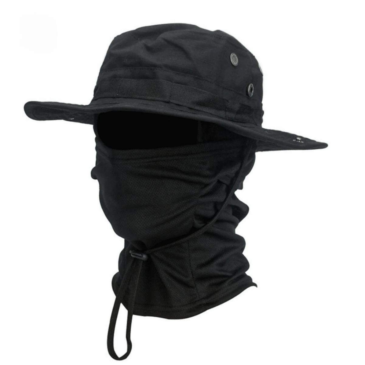 Soft Foldable Balaclava Hat With Sun Protection, Breathable Fishing Cap For Outdoor Fishing - Black - View 1